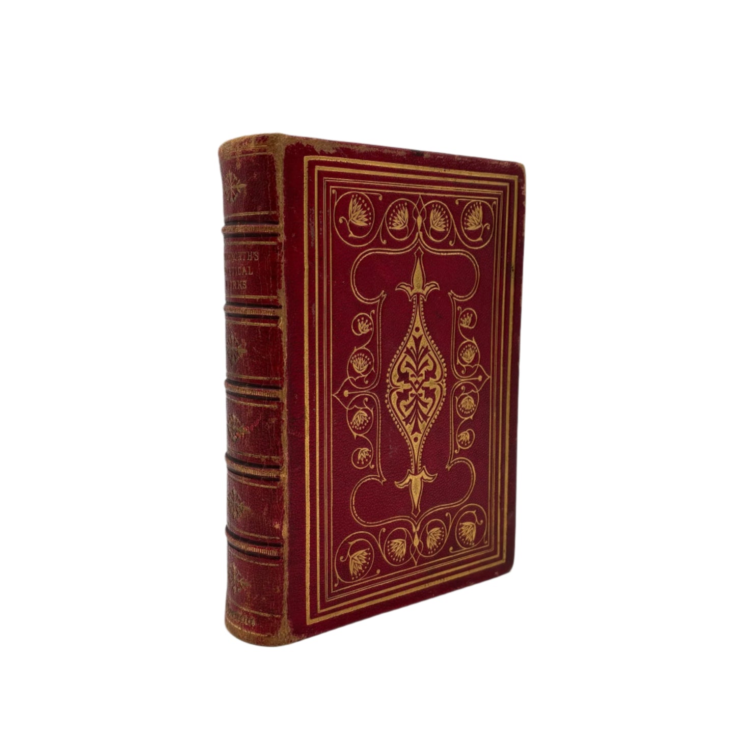 1868 Wordsworth Poetical Works Red Morocco Poetry Classic