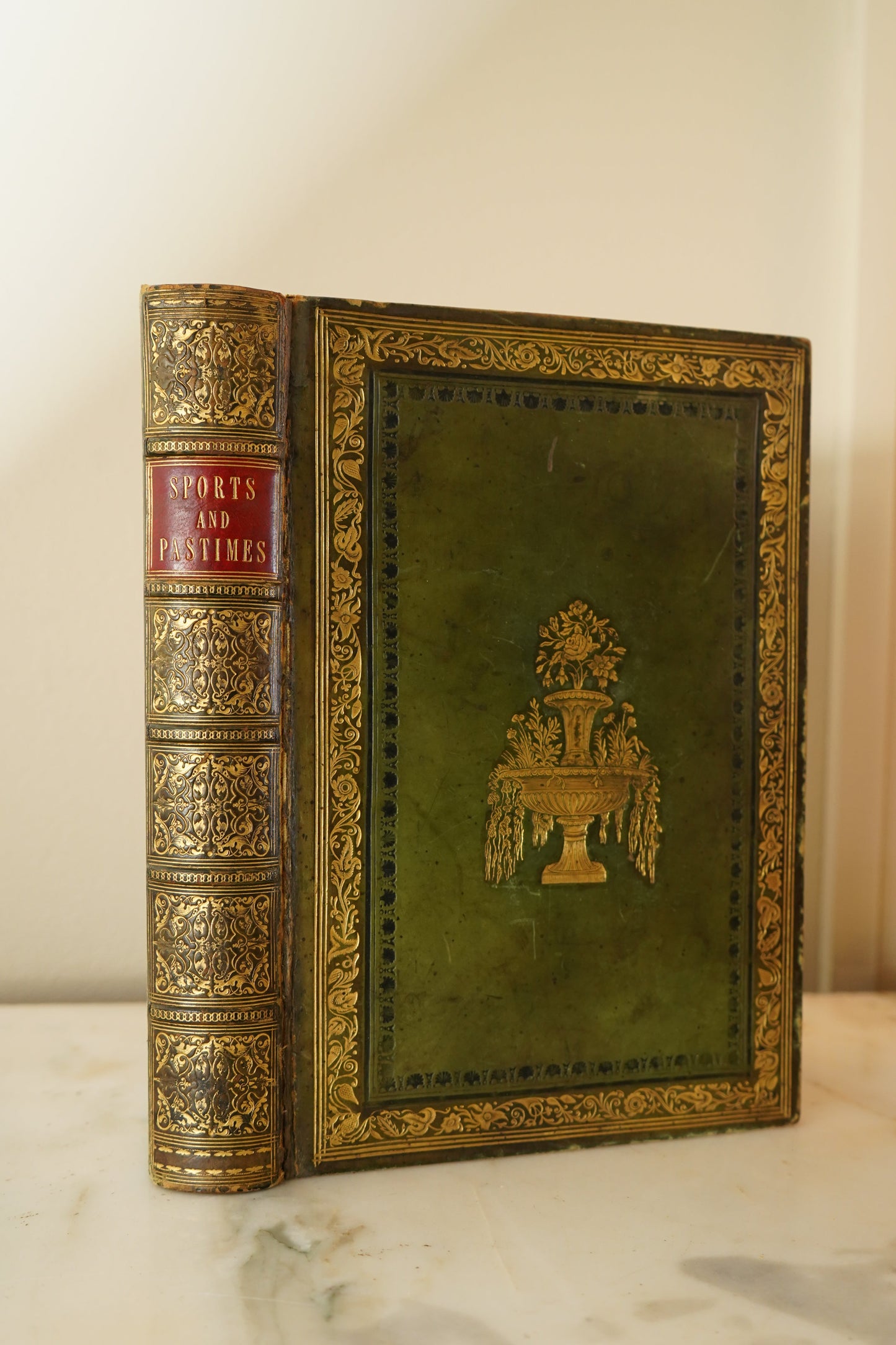 1845 Joseph Strutt Sports & Pastimes of England Green Calf *AS-IS*