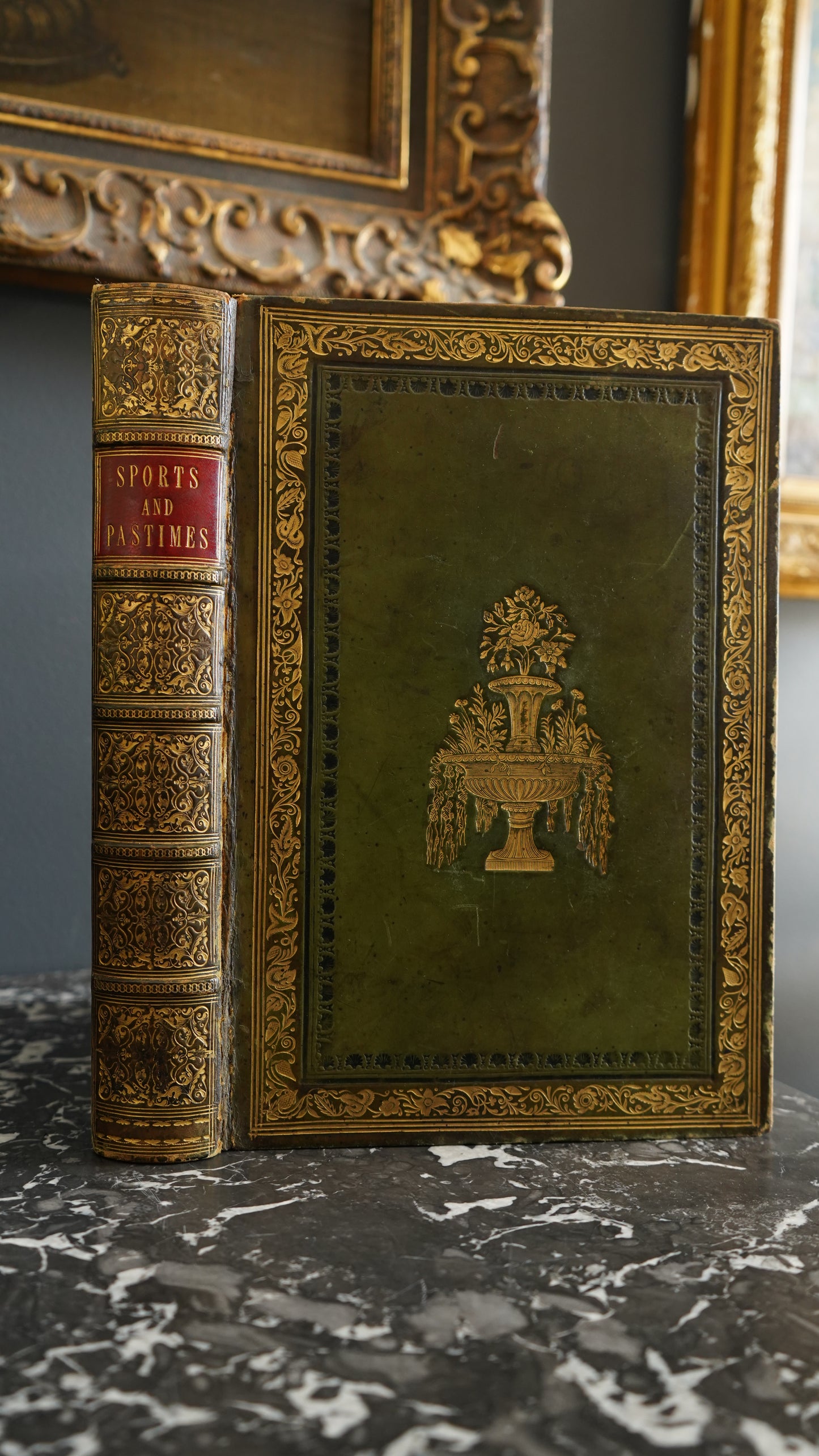 1845 Joseph Strutt Sports & Pastimes of England Green Calf *AS-IS*