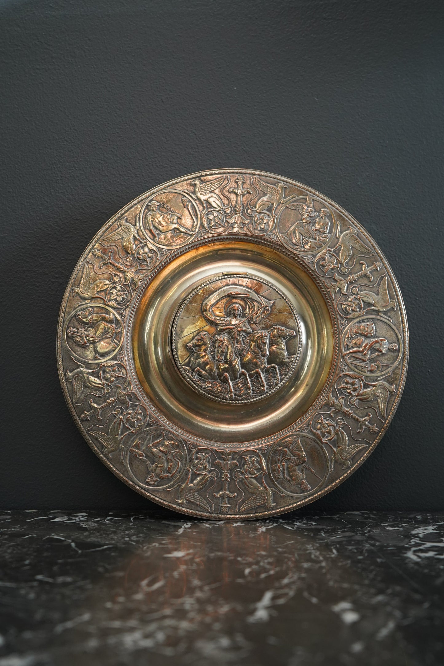 Antique Victorian Silver Plate Inkwell