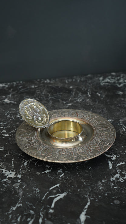 Antique Victorian Silver Plate Inkwell