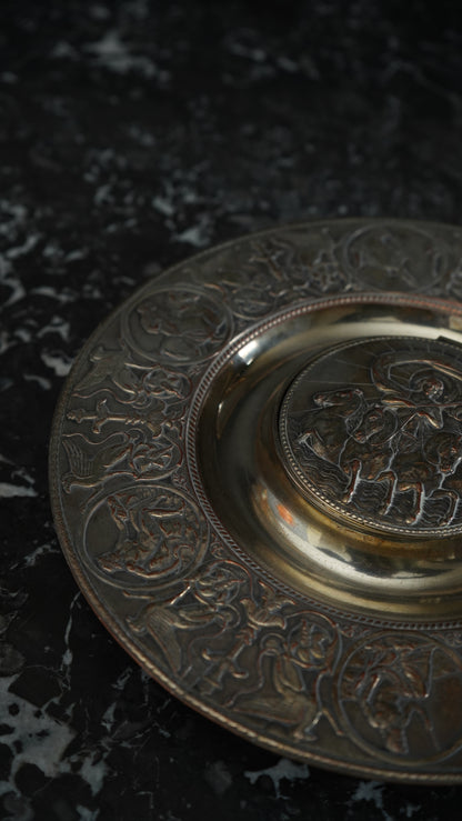 Antique Victorian Silver Plate Inkwell