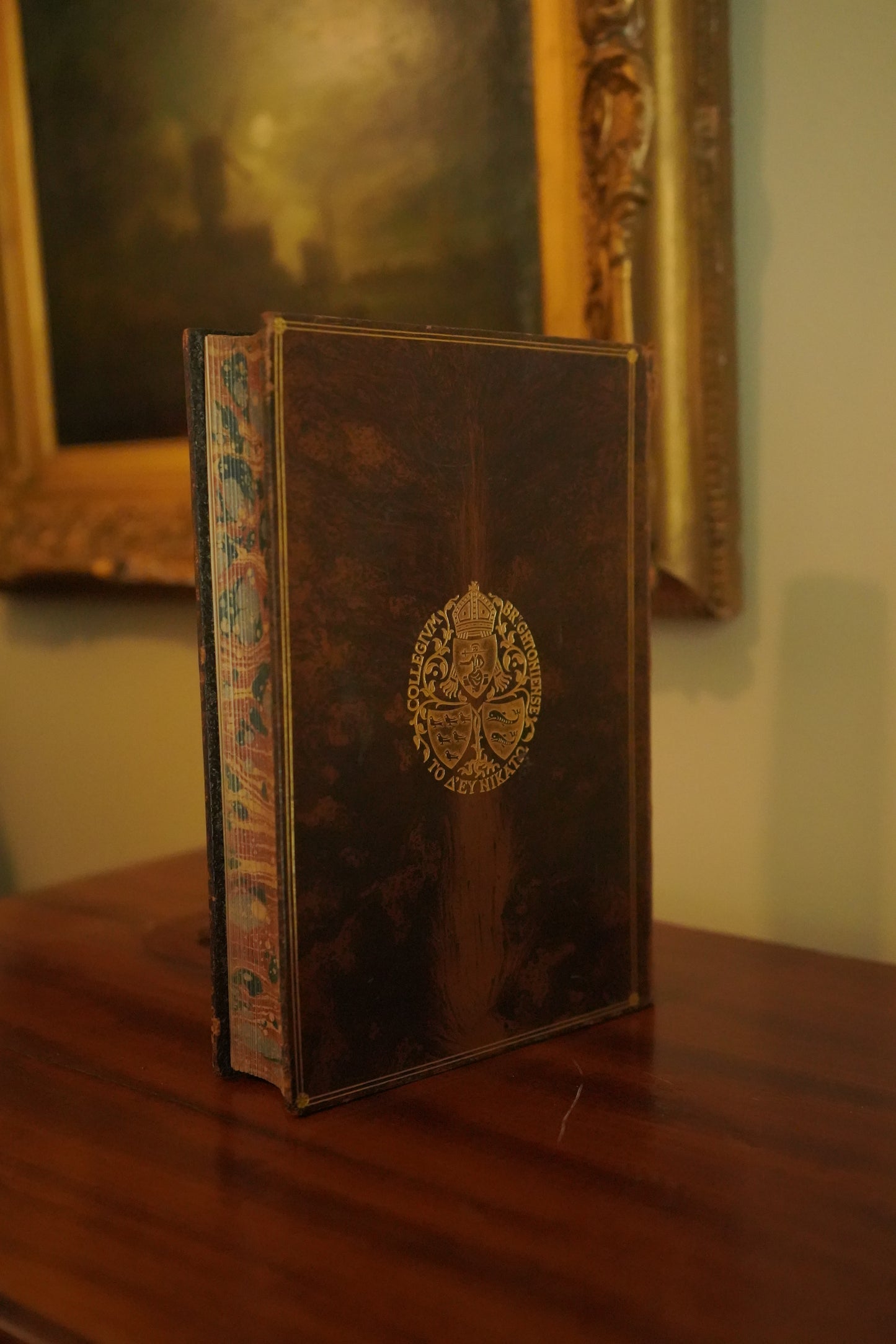 1890 “Oxford: Brief Historical and Descriptive Notes” by Andrew Lang – Antique Illustrated History Book in Tree Calf Prize Binding