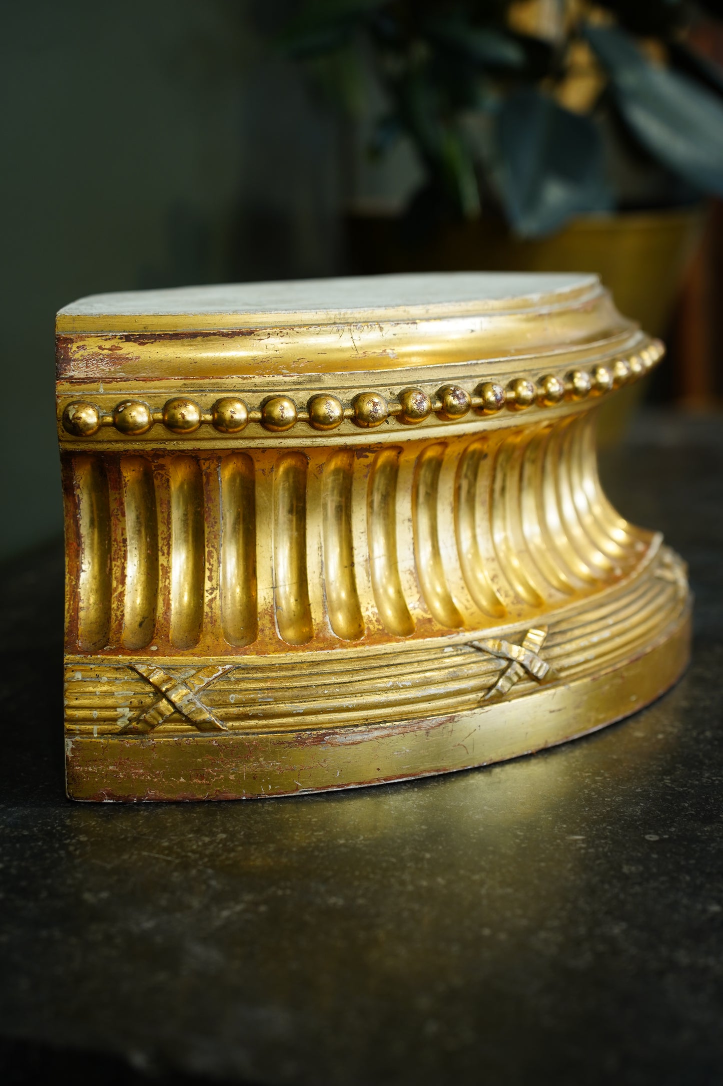 Antique Gilt Carved Wood Architectural Piece, Circa 1900
