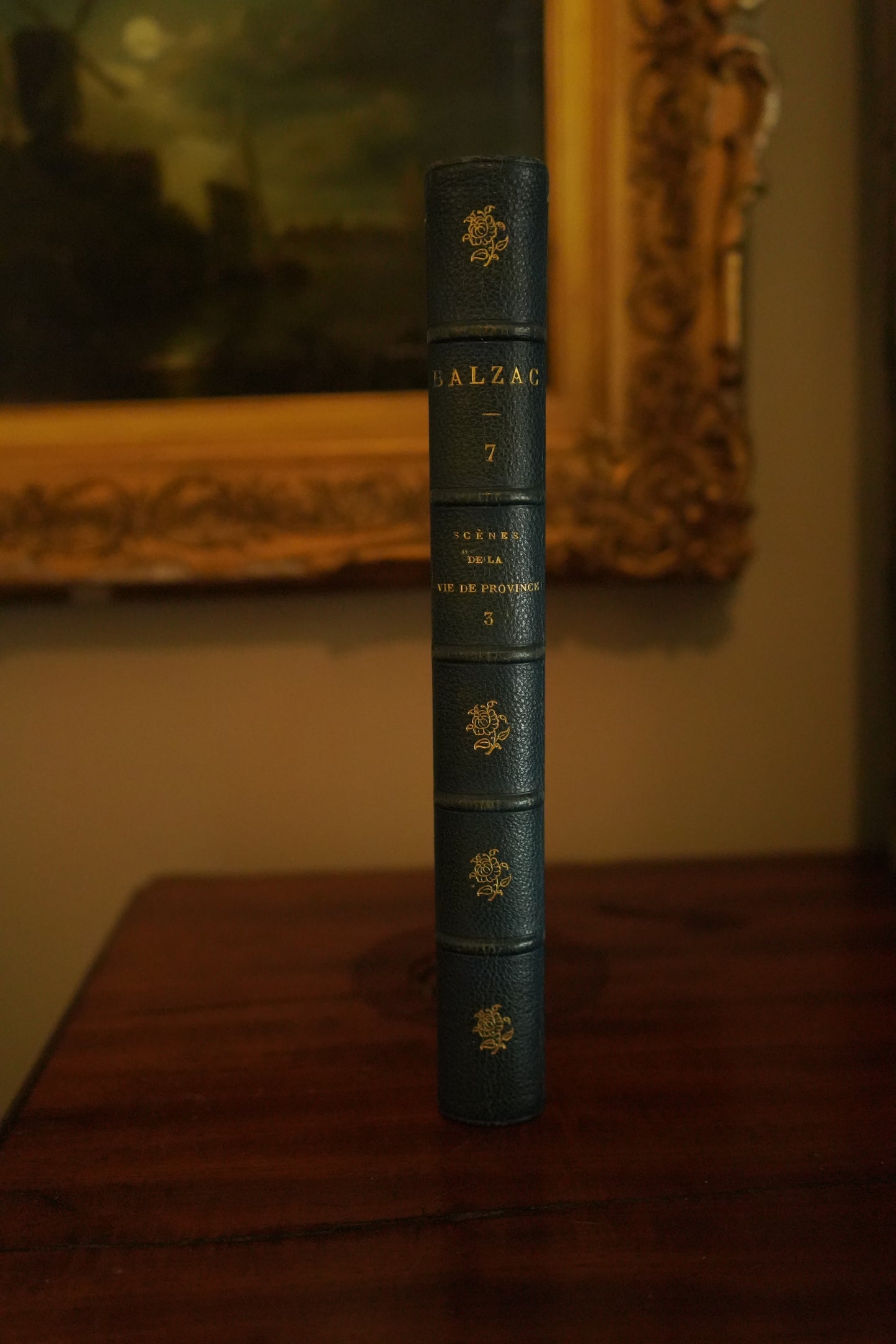 1865 " La Comédie Humaine " Balzac Blue Half Leather Book
