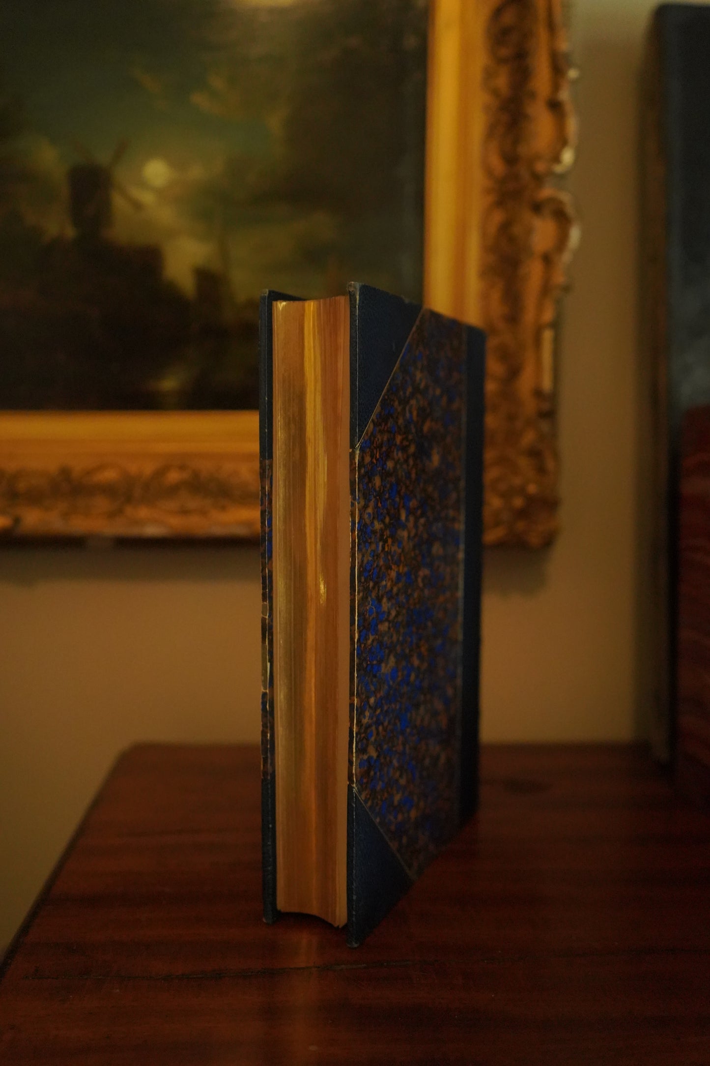 1865 " La Comédie Humaine " Balzac Blue Half Leather Book