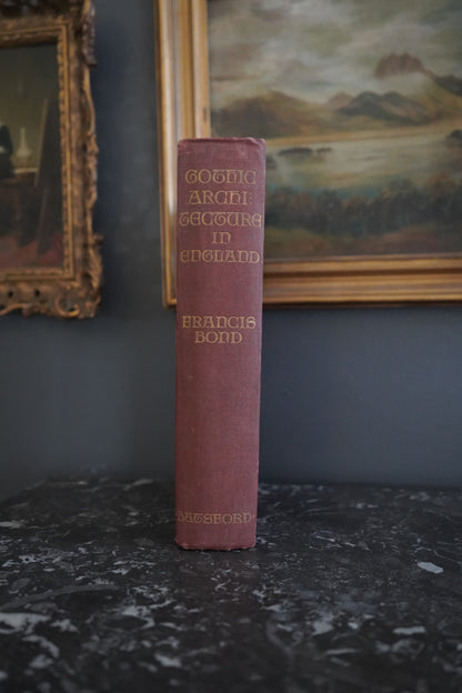 XL 1912 "Gothic Architecture in England" Red Cloth Book