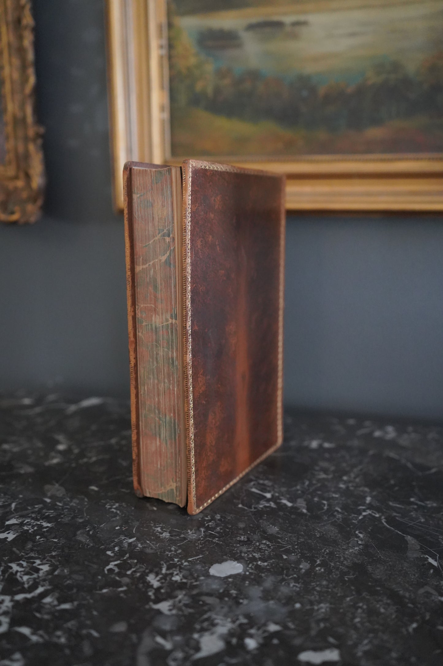 1893 "John Wyclif" Brown Full Tree-Calf Leather Book