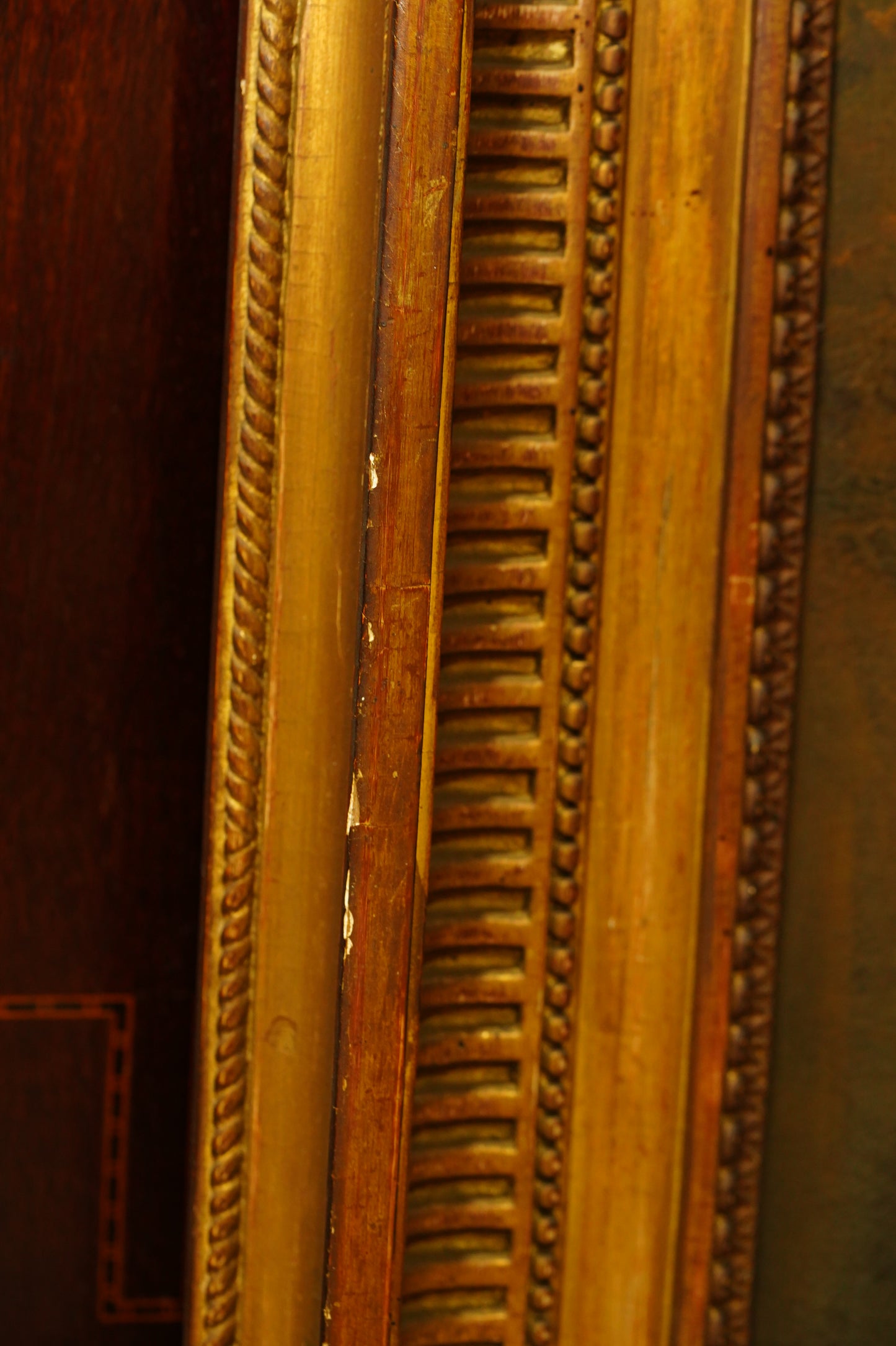 Antique European Oil Painting Figures in Landscape