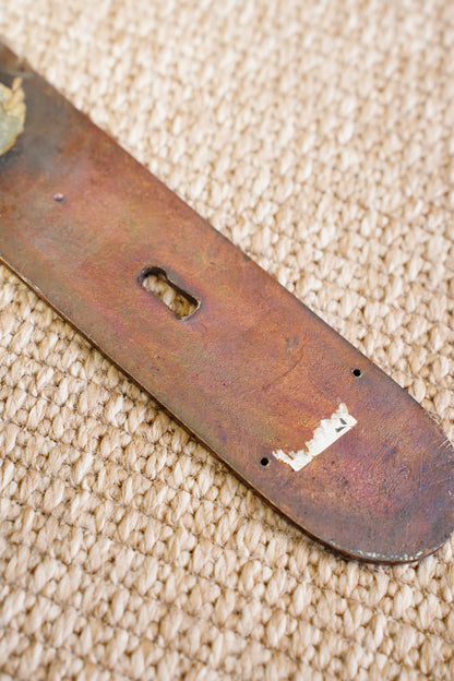 Antique Cast Brass Door Back Plate with Keyhole