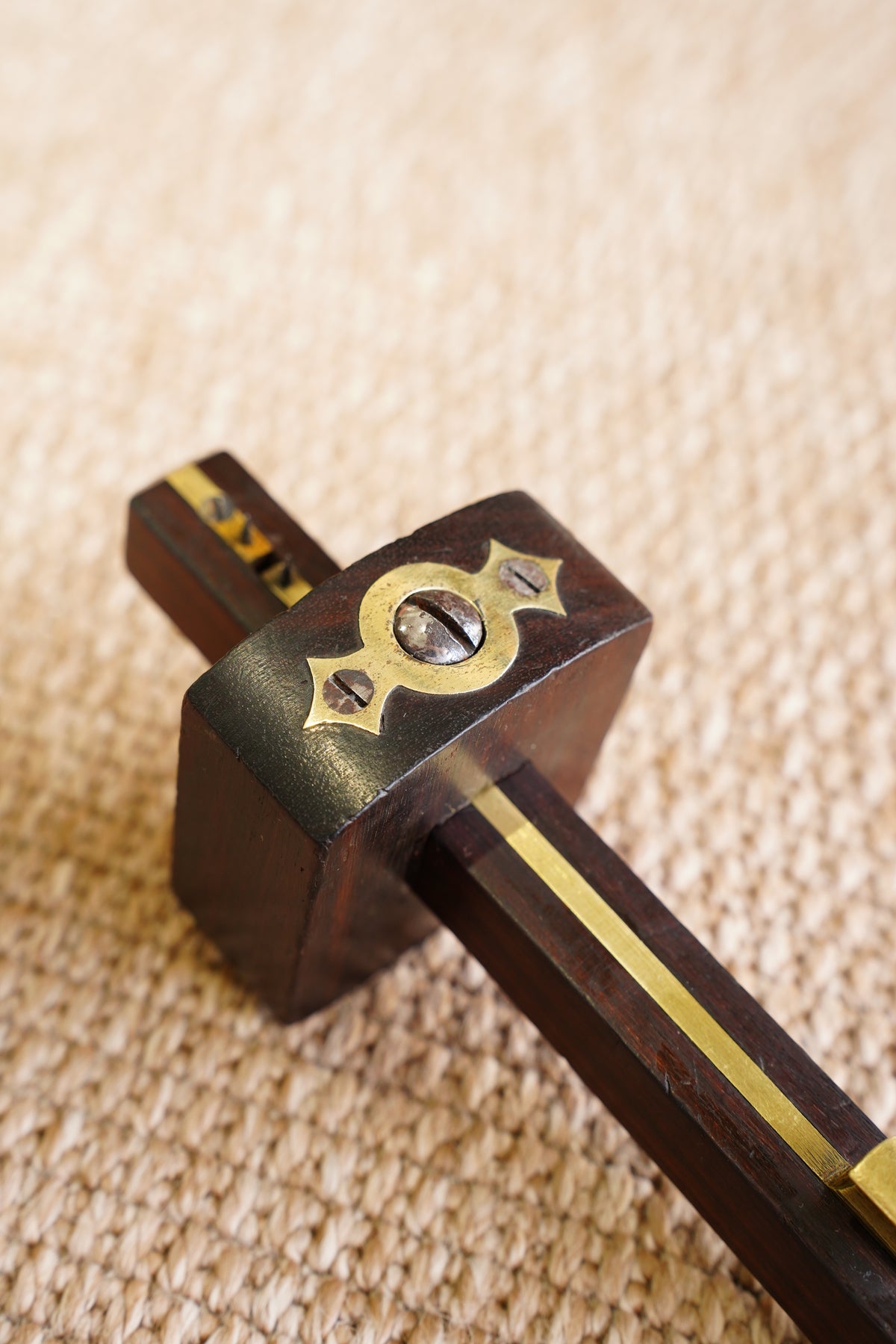 Antique Rosewood and Brass Mortise Gauge, Sheffield