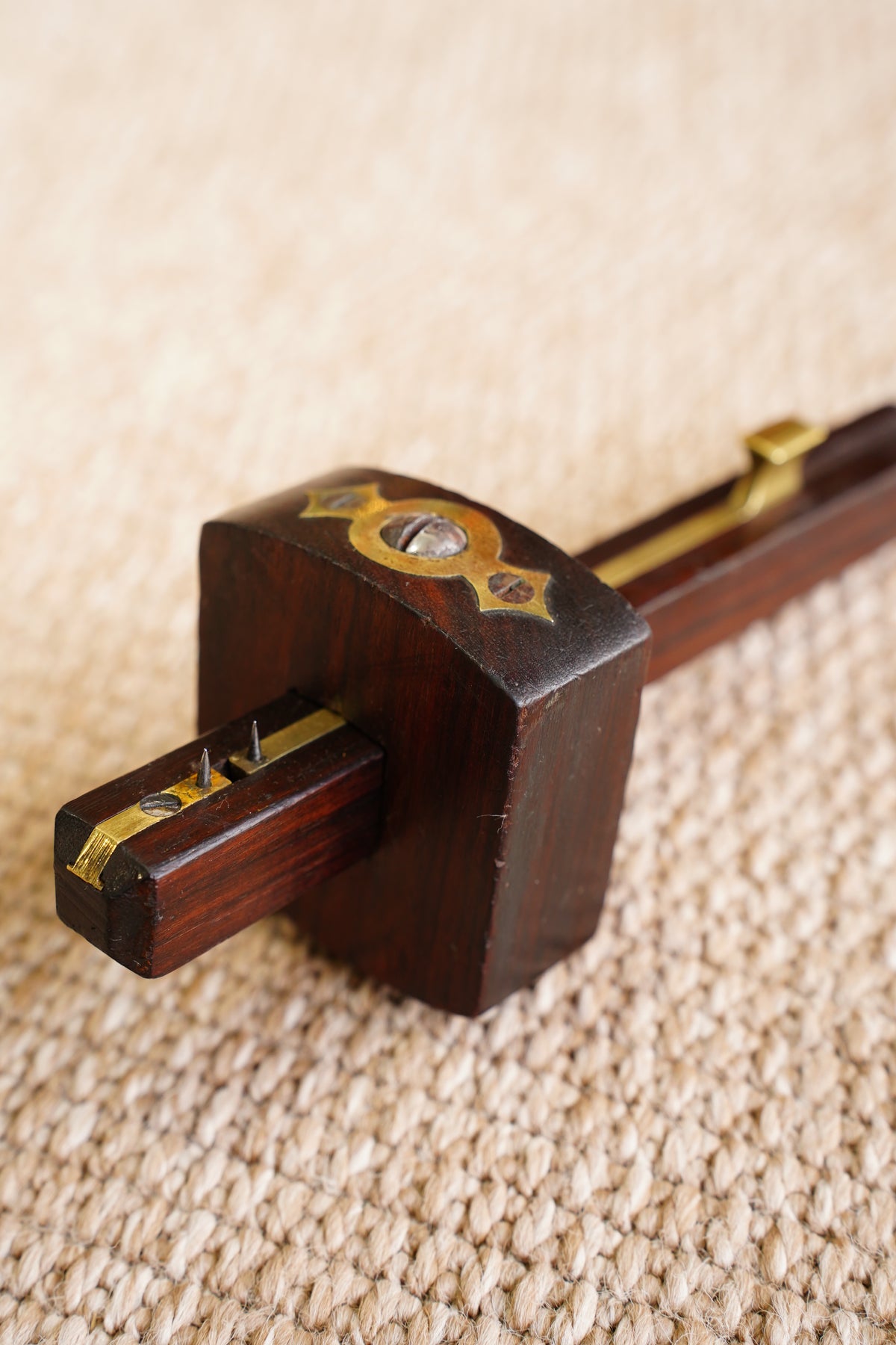 Antique Rosewood and Brass Mortise Gauge, Sheffield