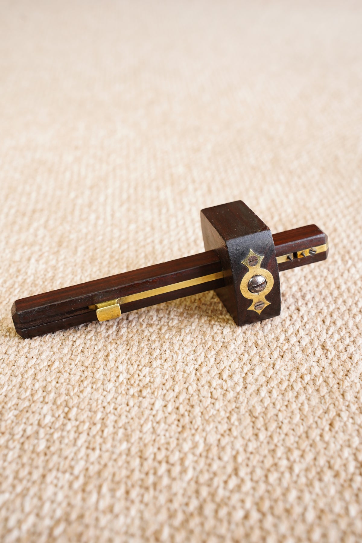 Antique Rosewood and Brass Mortise Gauge, Sheffield