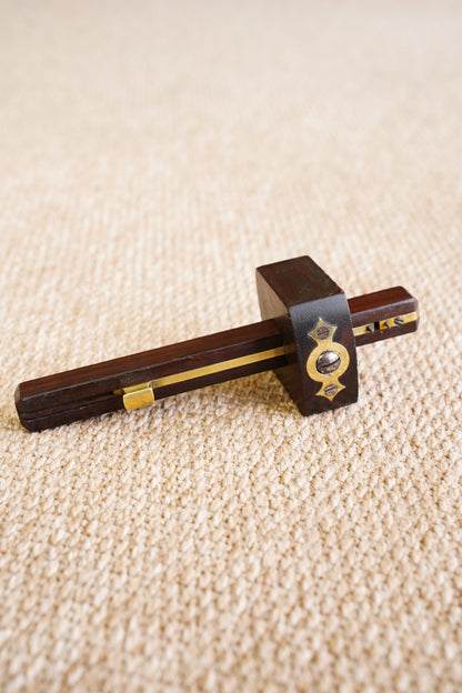 Antique Rosewood and Brass Mortise Gauge, Sheffield