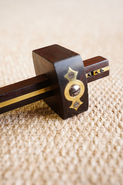 Antique Rosewood and Brass Mortise Gauge, Sheffield