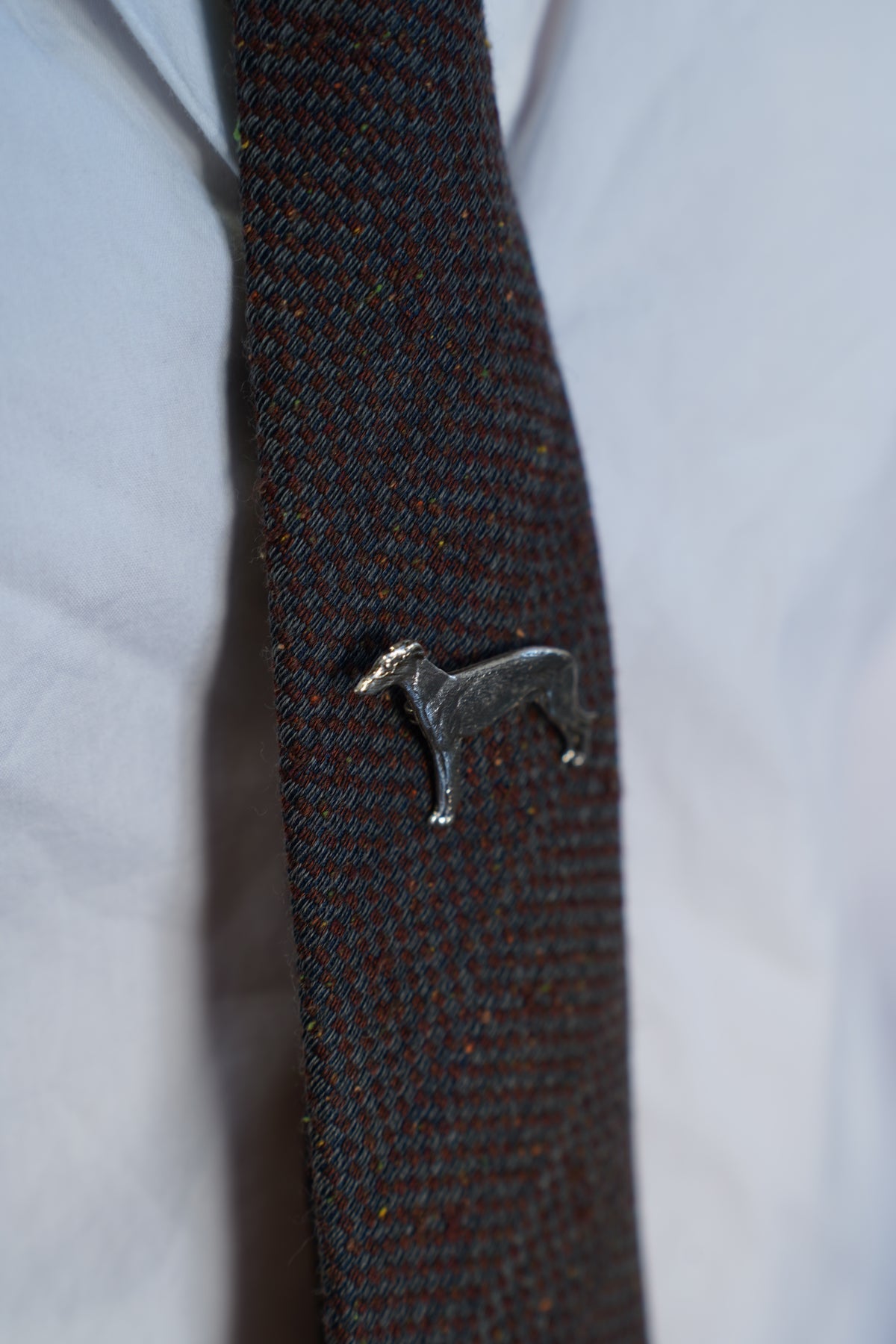 *RESERVED* Antique English Silver Greyhound Brooch