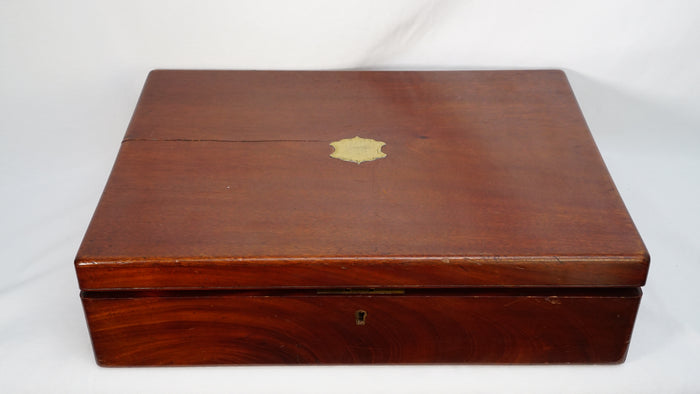 Antique Edwardian Oak & Brass Cutlery Box
