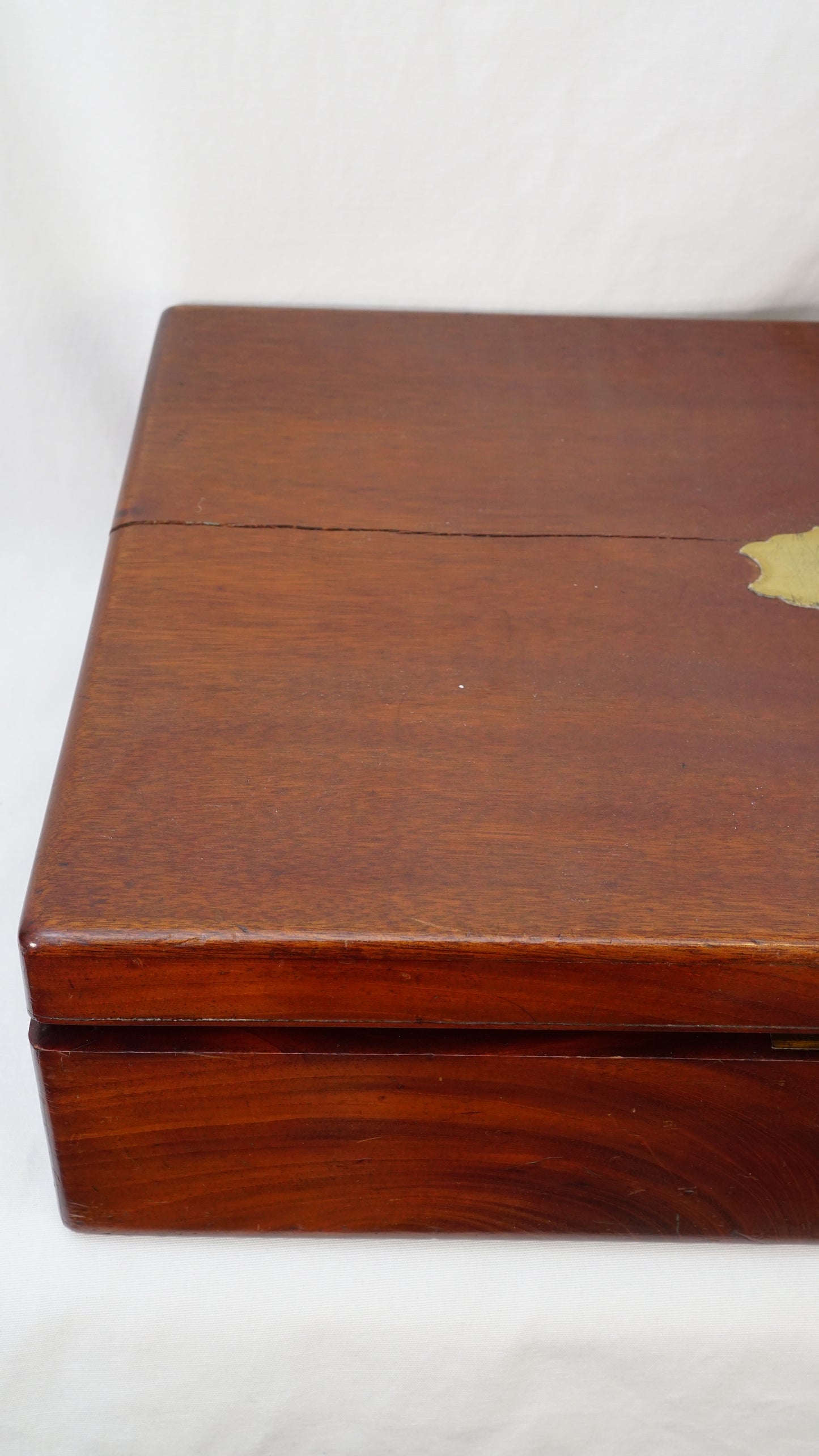 Antique Edwardian Oak & Brass Cutlery Box
