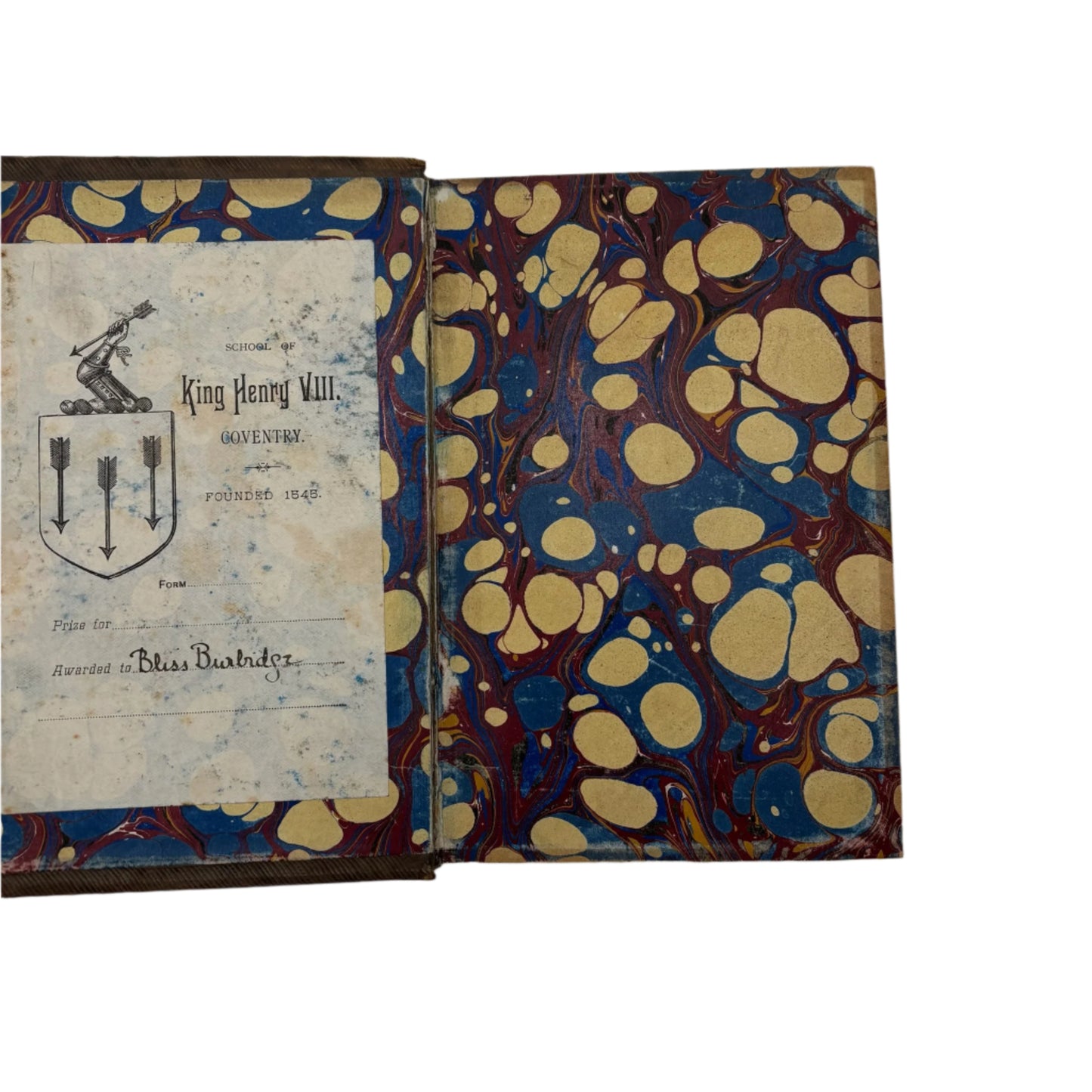 1894 Tom Brown’s School Days Full Calf Prize Binding Novel