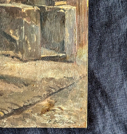 Late 19th Century French Oil Painting of an Infantry Soldier, Antique French Oil Painting Unframed