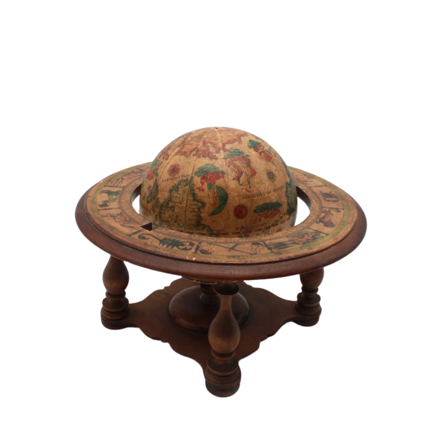 ^ Small Vintage Italian Wooden Globe
