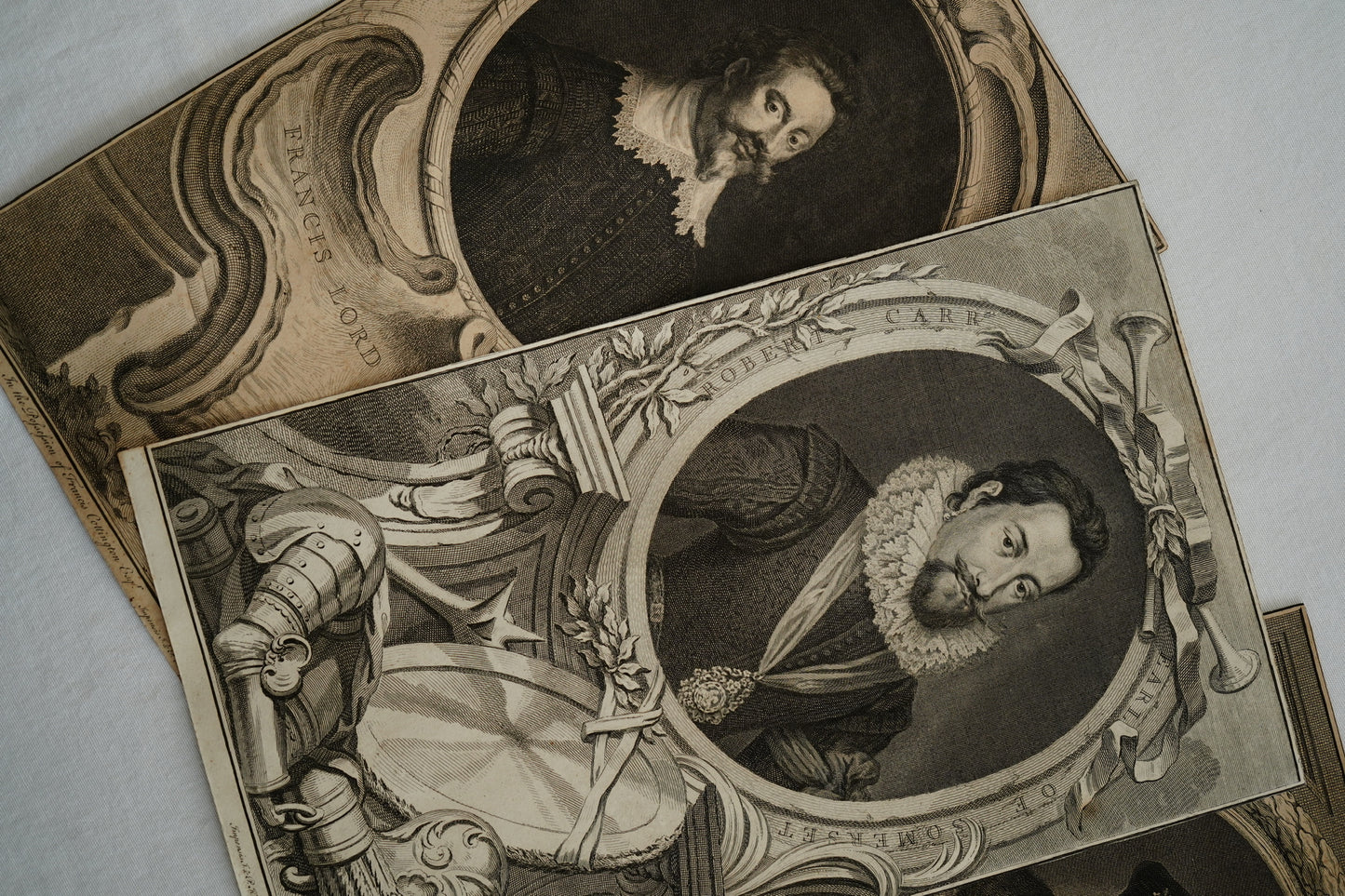 Antique Houbraken Engraving Portrait “Francis, Lord Cottington” Published 1744 | 9 x 14.75