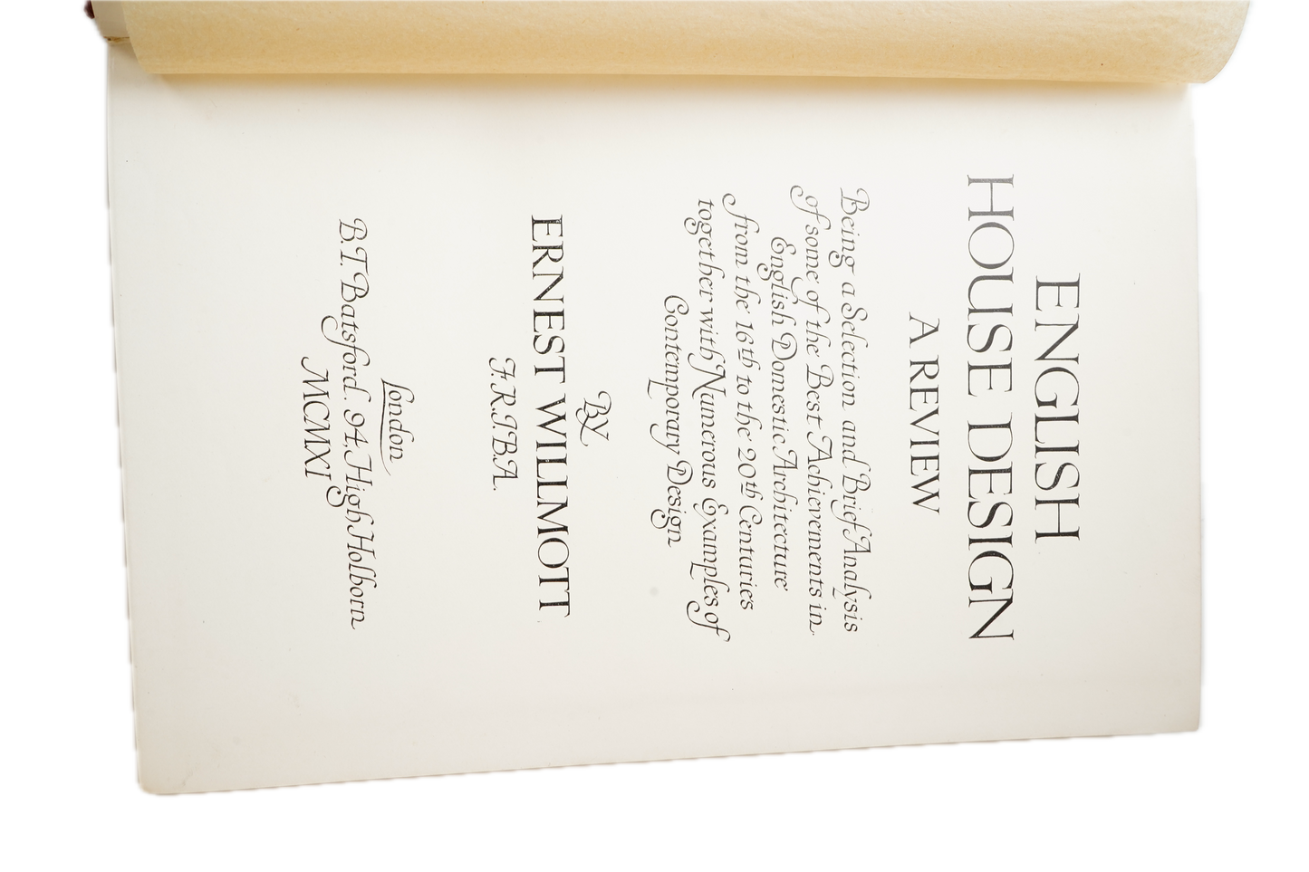 English House Design: A Review by Ernest Willmott 1911