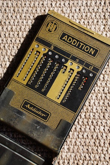 Vintage Pocket Adding Machine, Pre Decimal Sterling