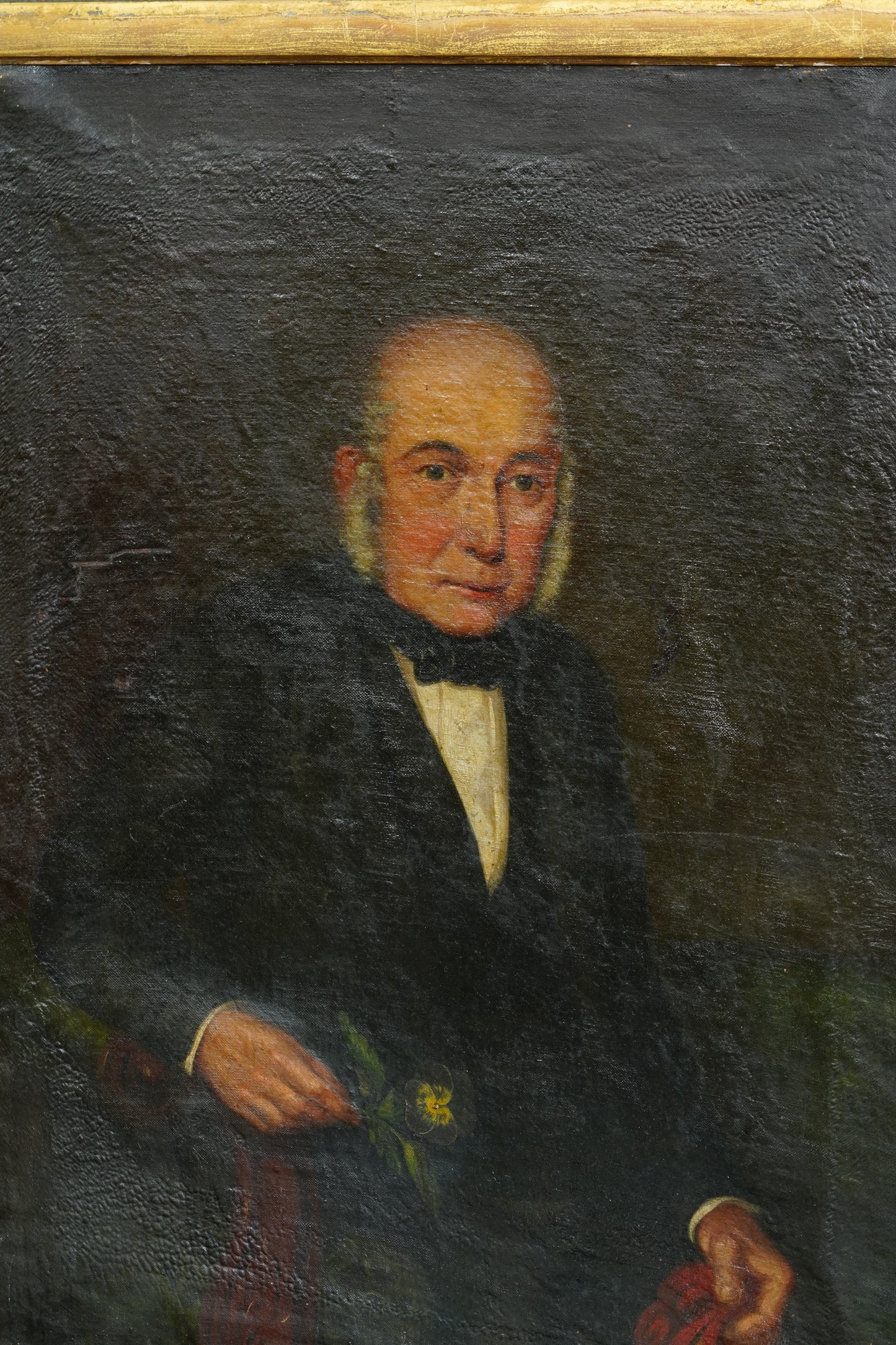 Antique English Portrait Oil Painting of Samuel Bradbury of Market Drayton