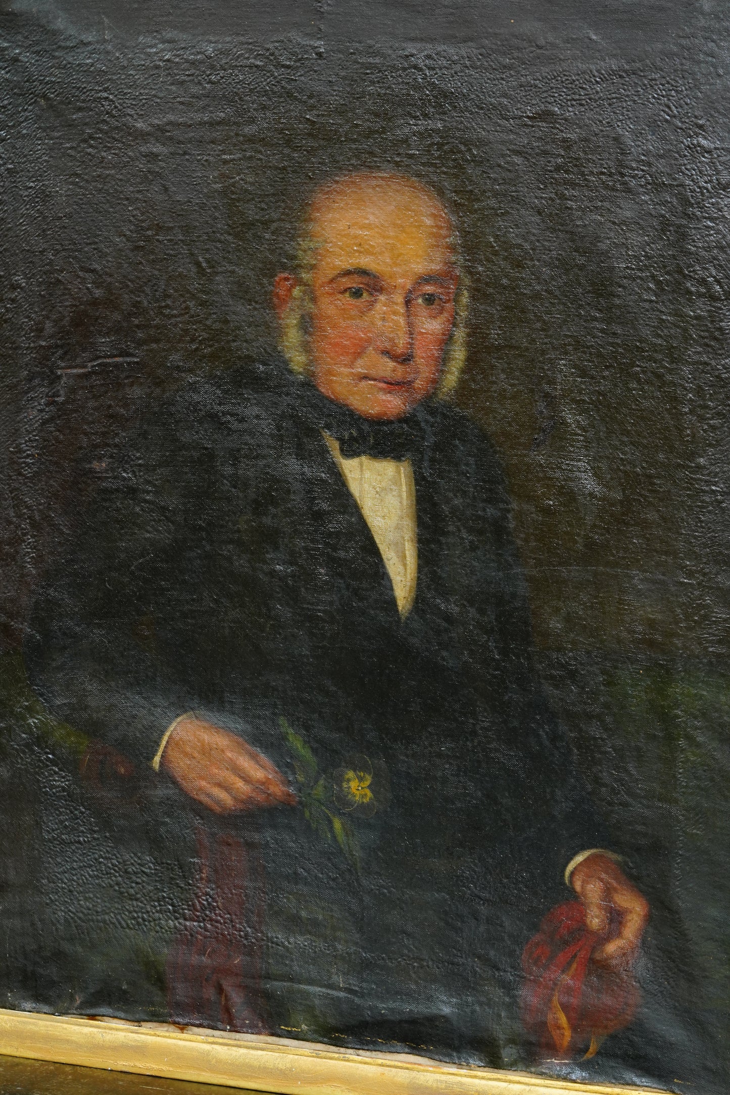 Antique English Portrait Oil Painting of Samuel Bradbury of Market Drayton