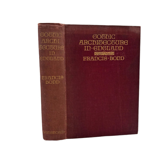 XL 1912 "Gothic Architecture in England" Red Cloth Book