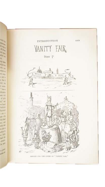 Thackeray Vanity Fair 1904 Smith Elder Antique Leather Prize Binding