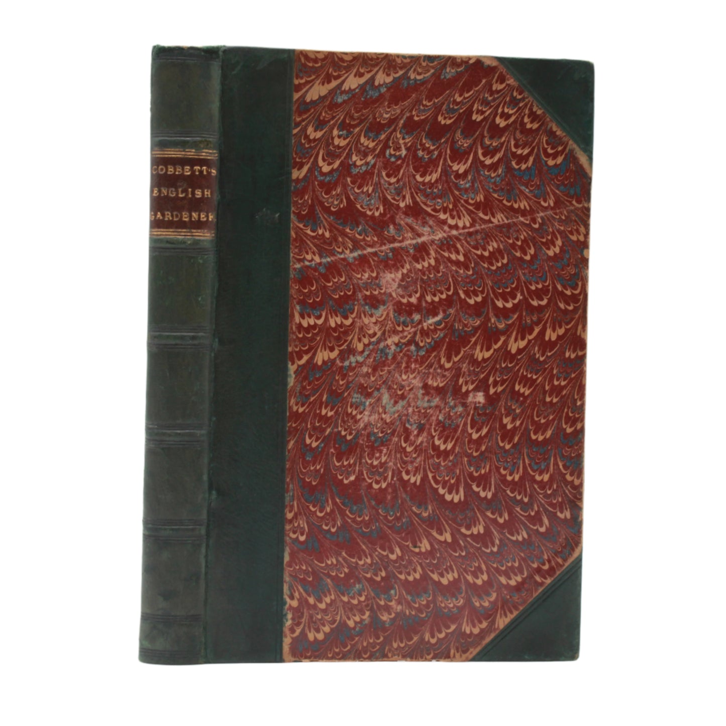 1838 Cobbett English Gardener Fold-Out Plate Half Leather