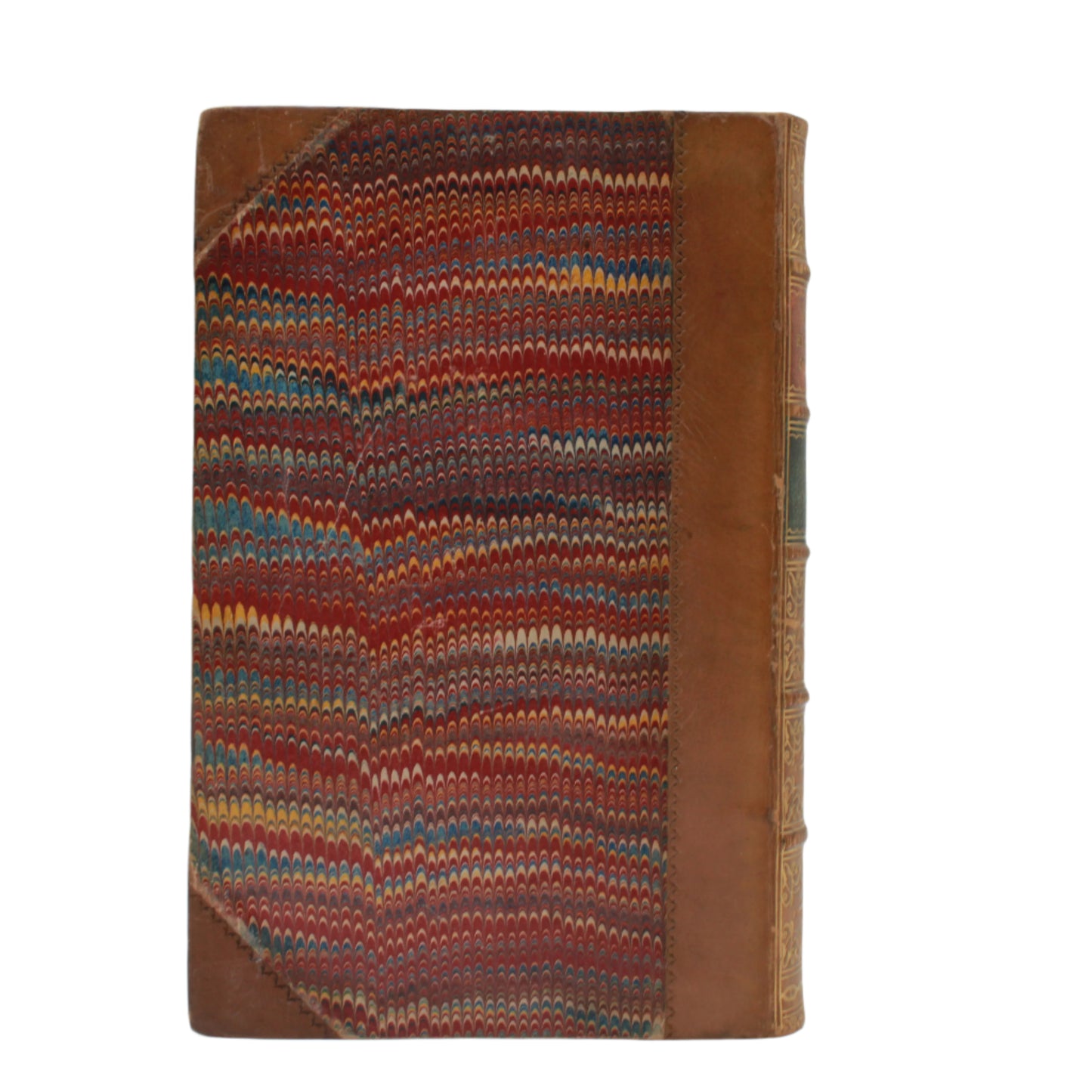 1868 " Historical Characters " Brown Half Leather Book