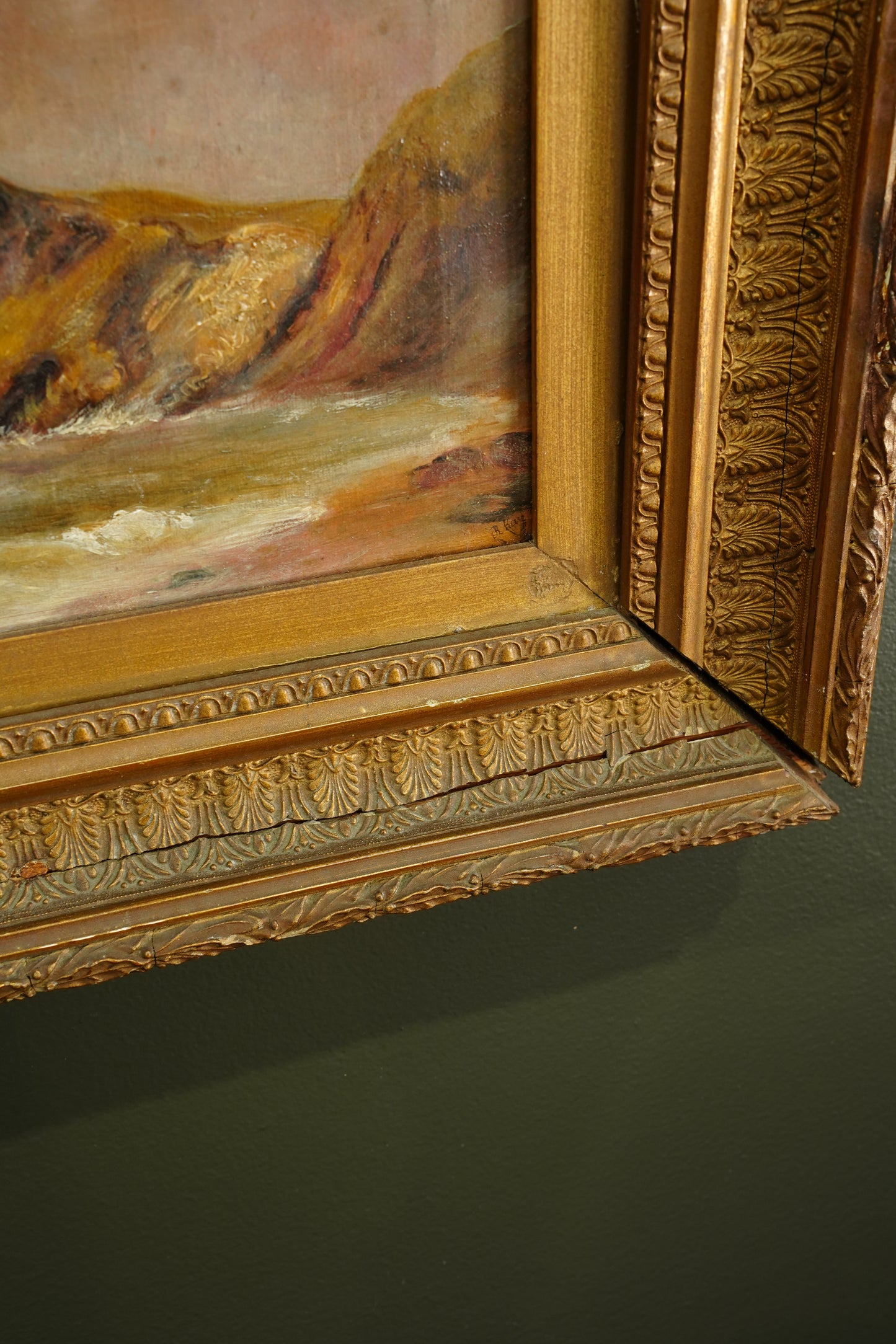 Antique Victorian British Seascape Oil Painting, Signed R. Kaye, Circa 1890