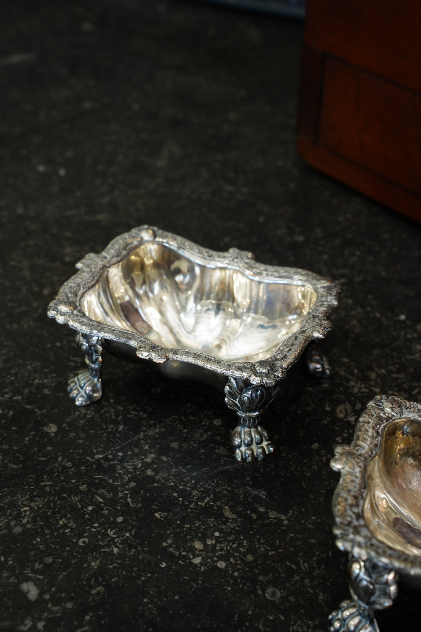Victorian Silverplate Footed Dish with Rococo Border, Circa 1880