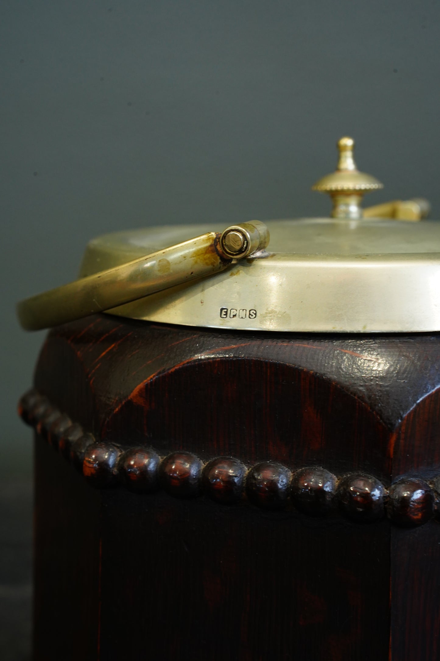 Edwardian Oak and Silver Plated Biscuit Barrel, Circa 1910