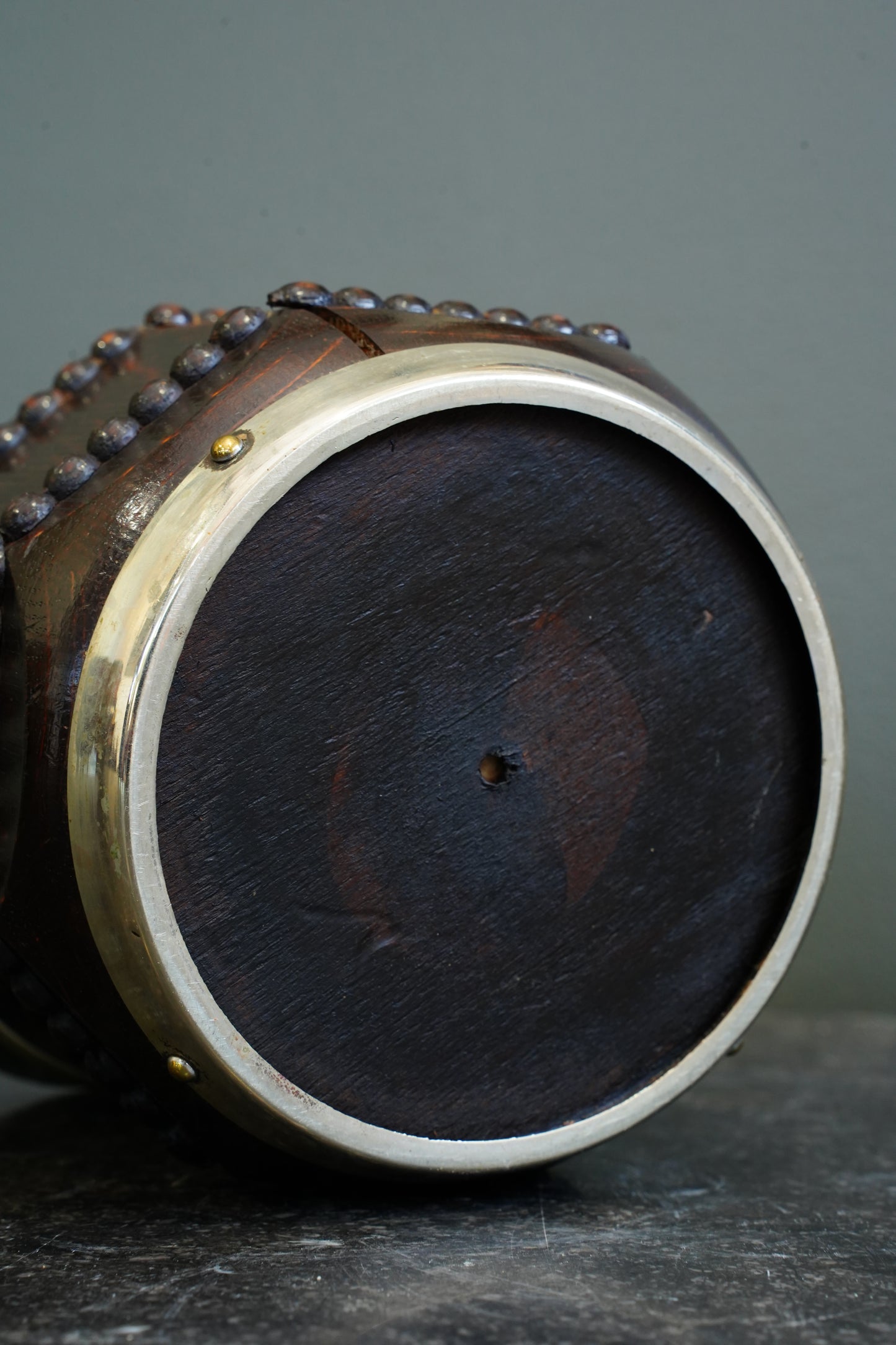 Edwardian Oak and Silver Plated Biscuit Barrel, Circa 1910