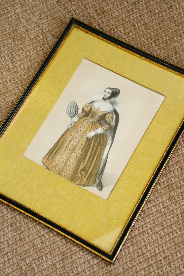 Antique English Hand-Coloured Engraved Royal Costume Plates secondary view
