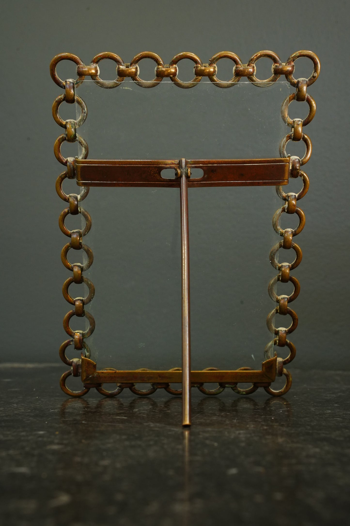 Victorian Brass Chain Link Picture Frame
