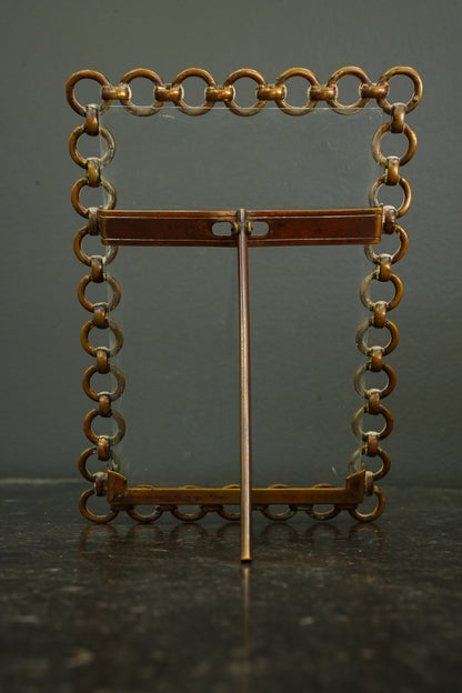 Victorian Brass Chain Link Picture Frame