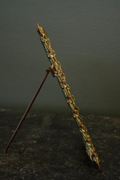 Victorian Brass Chain Link Picture Frame