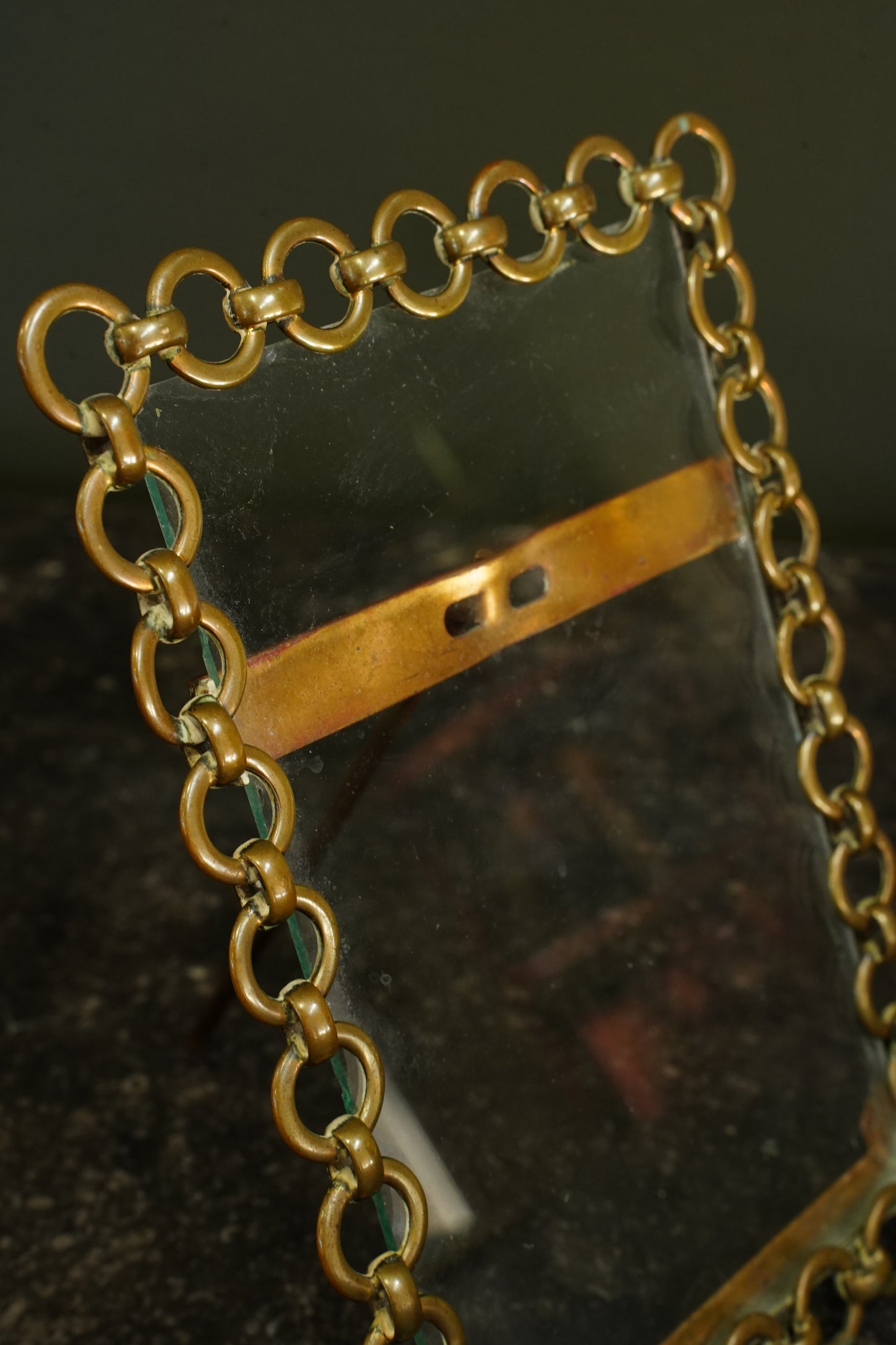 Victorian Brass Chain Link Picture Frame