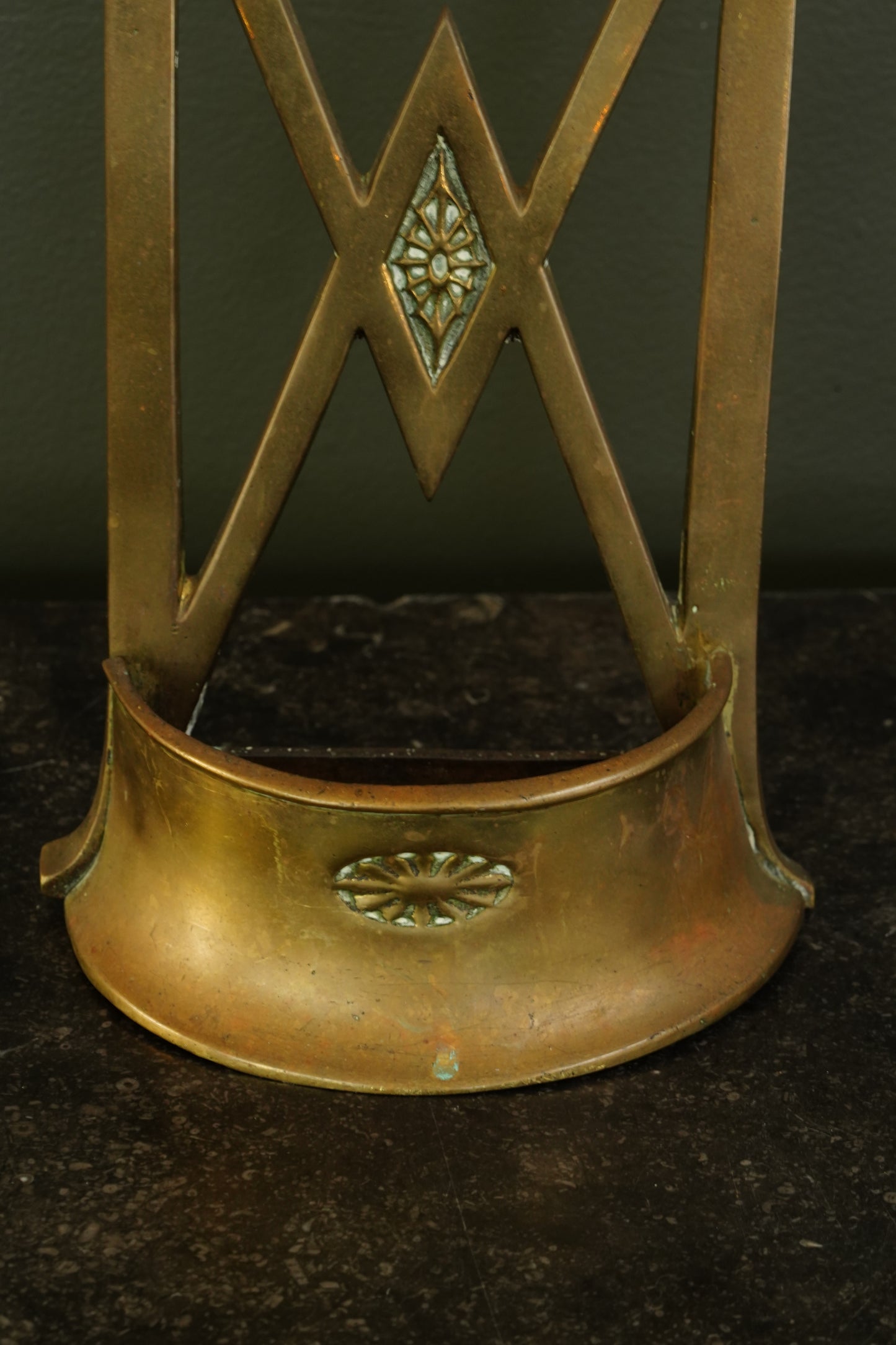 Antique Edwardian Brass Umbrella Stand