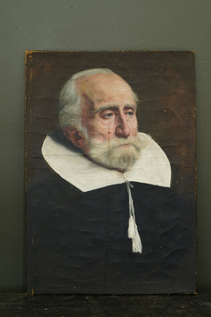 Antique Dutch School Portrait of a Gentleman, Possibly 17th-18th Century