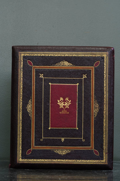 *Reserved* British Christmas 1946 Presentation Folder, Morocco Leather, Illuminated Interior