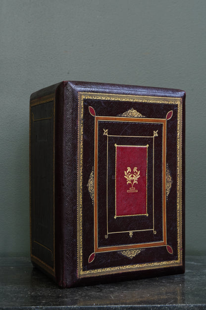 *Reserved* British Christmas 1946 Presentation Folder, Morocco Leather, Illuminated Interior