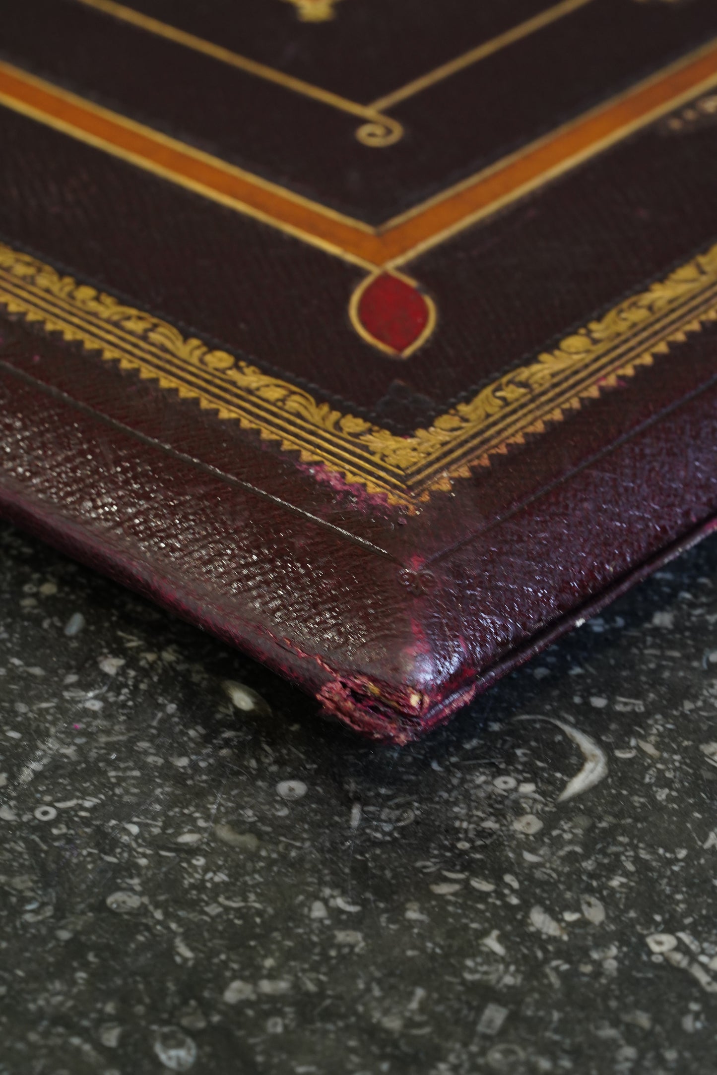 *Reserved* British Christmas 1946 Presentation Folder, Morocco Leather, Illuminated Interior