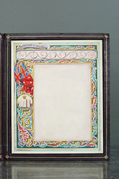 *Reserved* British Christmas 1946 Presentation Folder, Morocco Leather, Illuminated Interior