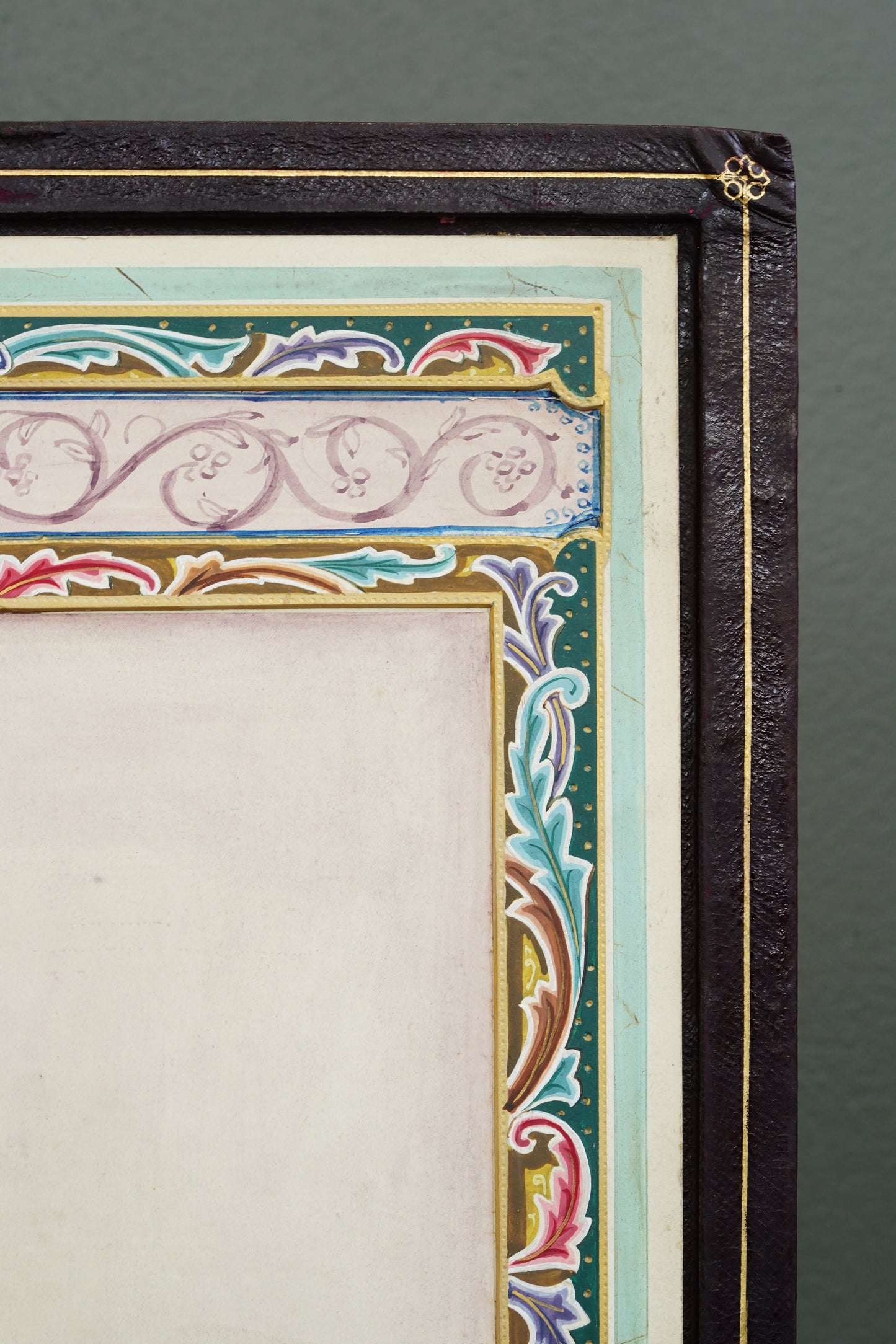*Reserved* British Christmas 1946 Presentation Folder, Morocco Leather, Illuminated Interior